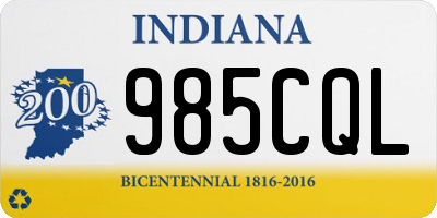 IN license plate 985CQL