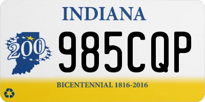 IN license plate 985CQP