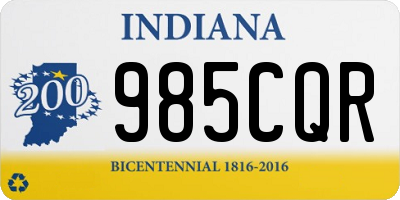 IN license plate 985CQR