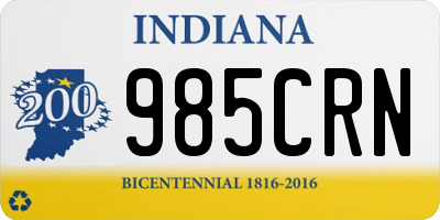 IN license plate 985CRN