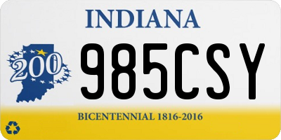 IN license plate 985CSY