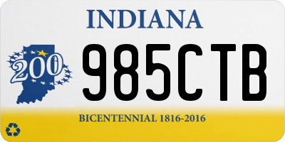 IN license plate 985CTB