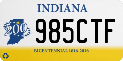 IN license plate 985CTF