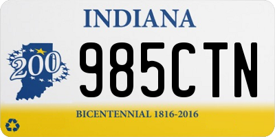 IN license plate 985CTN