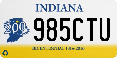 IN license plate 985CTU