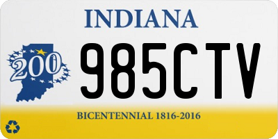 IN license plate 985CTV