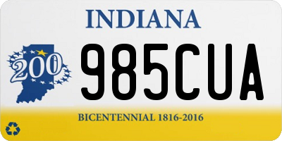 IN license plate 985CUA