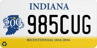 IN license plate 985CUG