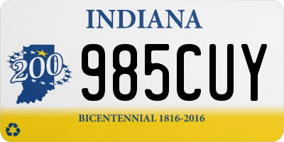 IN license plate 985CUY