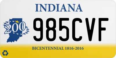 IN license plate 985CVF