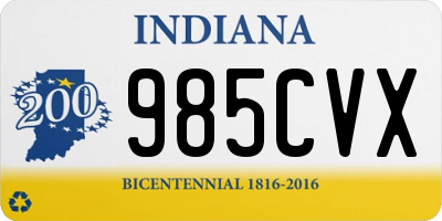 IN license plate 985CVX