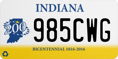 IN license plate 985CWG