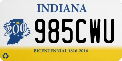 IN license plate 985CWU