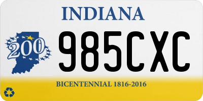 IN license plate 985CXC