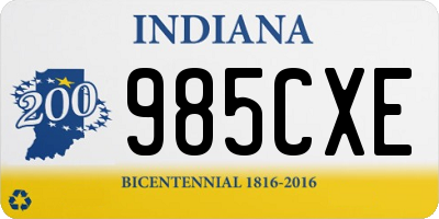 IN license plate 985CXE