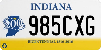 IN license plate 985CXG