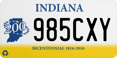 IN license plate 985CXY