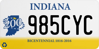 IN license plate 985CYC
