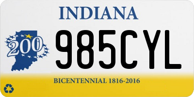 IN license plate 985CYL