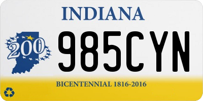 IN license plate 985CYN