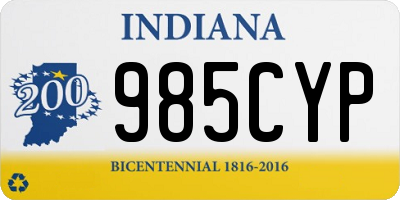 IN license plate 985CYP