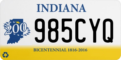 IN license plate 985CYQ