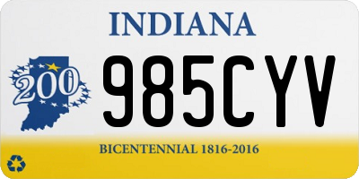 IN license plate 985CYV