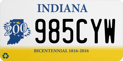 IN license plate 985CYW