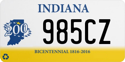 IN license plate 985CZ