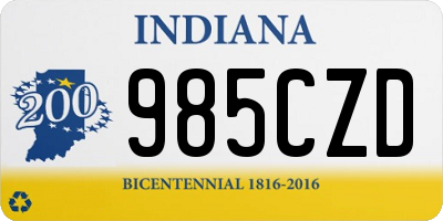 IN license plate 985CZD