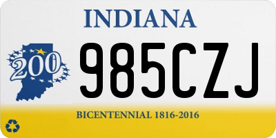 IN license plate 985CZJ