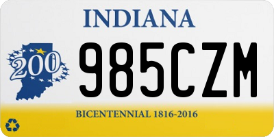 IN license plate 985CZM