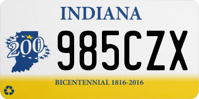 IN license plate 985CZX