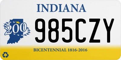 IN license plate 985CZY