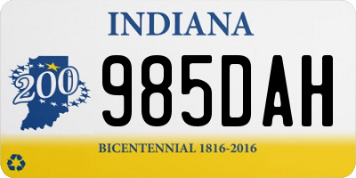 IN license plate 985DAH