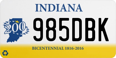 IN license plate 985DBK