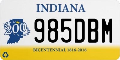 IN license plate 985DBM