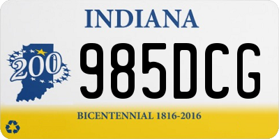 IN license plate 985DCG