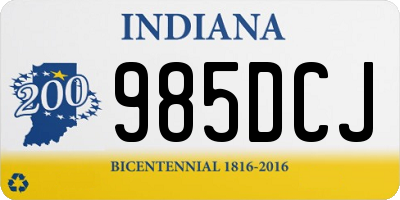 IN license plate 985DCJ