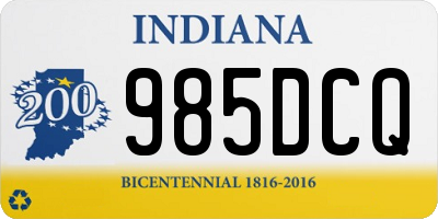 IN license plate 985DCQ