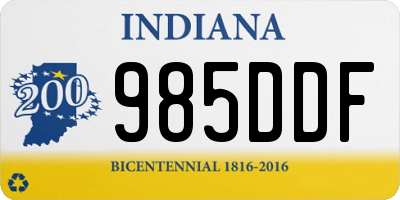 IN license plate 985DDF