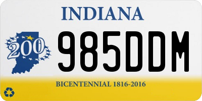 IN license plate 985DDM