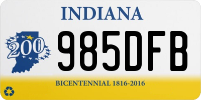 IN license plate 985DFB