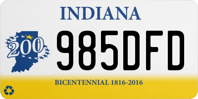 IN license plate 985DFD