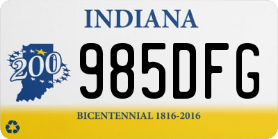 IN license plate 985DFG