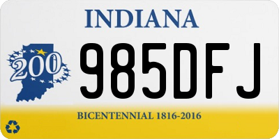 IN license plate 985DFJ