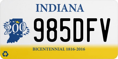 IN license plate 985DFV