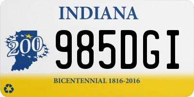 IN license plate 985DGI