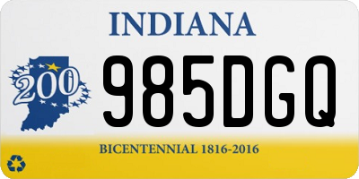 IN license plate 985DGQ