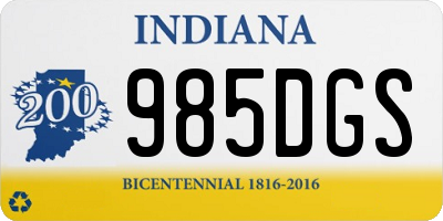 IN license plate 985DGS